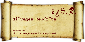 Üveges Renáta névjegykártya