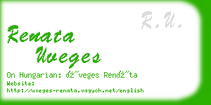 renata uveges business card
